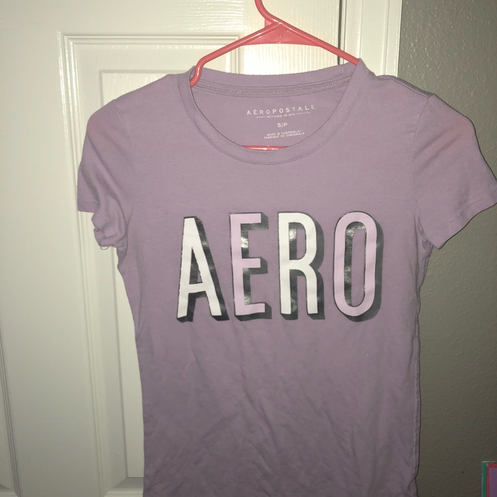 Lavender Aeropostale “Aero” Graphic Tee